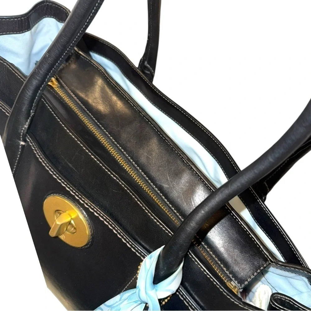 $150 firm. Today only Vintage COACH Black Leather Tote Madeline Two Handle XL - Picture 9 of 17